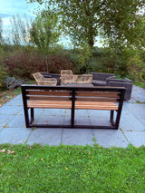 Tuinbank op maat — Sucupira Preta & Staal