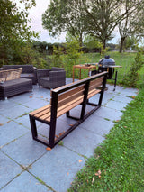 Tuinbank op maat — Sucupira Preta & Staal